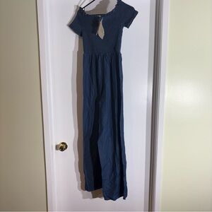 Blue Rain Denim Textured Dress
